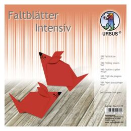 Ursus Faltblatt "Uni" rot  20 x 20cm 65g, 100Blatt