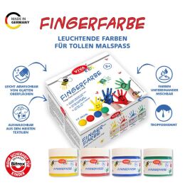 Viva Decor KIDS Basic Fingerfarbe 4-er Set