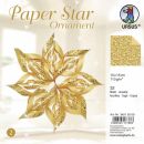 Ursus Paper Star Ornaments 2 gelb/ gold  15 x 15cm 110g,...