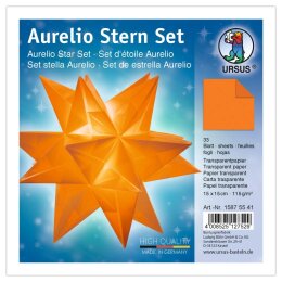 Ursus Aurelio Stern Set Transparentpapier orange 15 x 15cm 115g, 33Blatt
