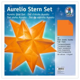 Ursus Aurelio Stern Set Transparentpapier orange 30 x 30cm 115g, 33Blatt