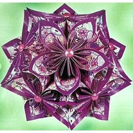 Ursus Faltblätter Florentine FLOWER POWER violett 80g 15 x 15cm, 65 Blatt