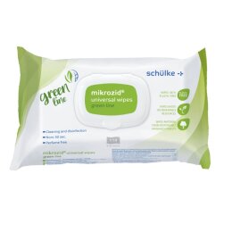 Schuelke Mikrozid Universal Wipes green line 18cmx20cm, 114 Stück