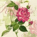 P + D Serviette, Classic rose, 3 lagig, 33x33cm, 1/4 Falz