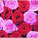 P+ D Serviette, Pink & red roses, 3 lagig, 33x33cm,...