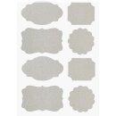 Papier Sticker Silber , 4 Blatt