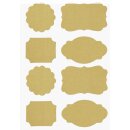 Papier Sticker Gold , 4 Blatt