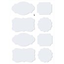 Papier Sticker Weiss , 4 Blatt