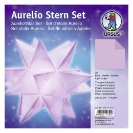 Ursus Aurelio Stern Set Transparentpapier lila 20 x 20cm 115g, 33Blatt