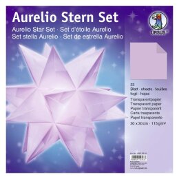Ursus Aurelio Stern Set Transparentpapier lila 30 x 30cm 115g, 33Blatt