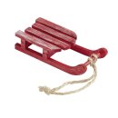 Schlitten Holz Rot ca. 11cm, 2 Stück