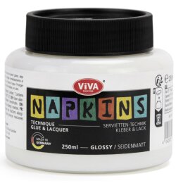 Viva Decor Servietten Technik Kleber + Lack Seidenmatt, 250ml