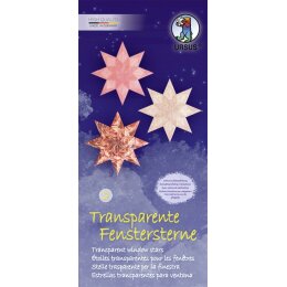 Ursus Transparente Fenstersterne 9 x 20cm 115g Motiv 2, 80Blatt