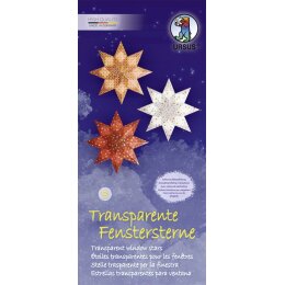 Ursus Transparente Fenstersterne 9 x 20cm 115g Motiv 3, 80Blatt