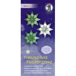 Ursus Transparente Fenstersterne 9 x 20cm 115g Motiv 7, 80Blatt