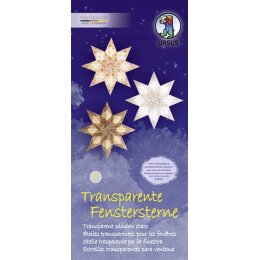 Ursus Transparente Fenstersterne 9 x 20cm 115g Motiv 8, 80Blatt