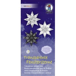 Ursus Transparente Fenstersterne 9 x 20cm 115g Motiv 9, 80Blatt