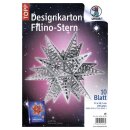 Ursus Designkarton FILINO - Stern Starlight silber, 1 Set