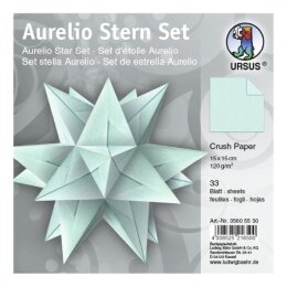 Ursus Aurelio Stern Set CRUSH PAPER mint 15 x 15cm 120g, 33 Blatt
