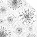 Ursus Aurelio Stern Set SPIRALORNAMENTE weiss Transparentpapier 14,8 x 14,8cm 115g, 33Blatt