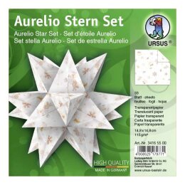 Ursus Aurelio Stern Set CLASSIC CHRISTMAS creme / braun 14,8 x 14,8cm 115g, 33 Blatt