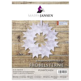 Marpa Jansen Fröbelsterne Transparentpapier, PÜNKTCHEN,115g, 60 Stück