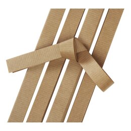 Marpa Jansen Fröbelsterne Natronkraftpapier, 1 x 30cm, BRAUN gerippt,80g, 80 Stück