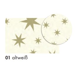 Marpa Jansen Set Faltblätter Tonzeichenpapier GOLDENE STERNE altweiss 15 x 15cm, 130g, 32 Blatt