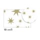 Marpa Jansen Set Faltblätter Tonzeichenpapier GOLDENE STERNE weiss 15 x 15cm, 130g, 32 Blatt