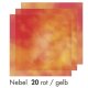 Marpa Jansen Set Faltblätter Transparentpapier NEBEL rot / gelb 15 x 15cm, 115g, 32 Blatt
