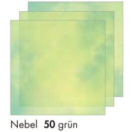 Marpa Jansen Set Faltblätter Transparentpapier NEBEL grün 15 x 15cm, 115g, 32 Blatt