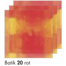 Marpa Jansen Set Faltblätter Transparentpapier BATIK rot 15 x 15cm, 115g, 32 Blatt
