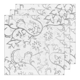 Marpa Jansen Set Faltblätter Transparentpapier MILLE-FLEURS silber,15 x 15cm, 115g, 32 Blatt