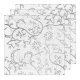 Marpa Jansen Set Faltblätter Transparentpapier MILLE-FLEURS silber,15 x 15cm, 115g, 32 Blatt