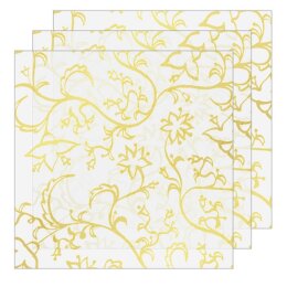 Marpa Jansen Set Faltblätter Transparentpapier MILLE-FLEURS gold,15 x 15cm, 115g, 32 Blatt